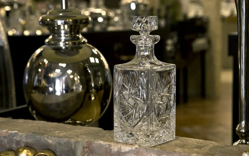 Zawiercie Huta Szkla Karafka kryształowa 0,75 L z korkiem Zawiercie 1834-247 New