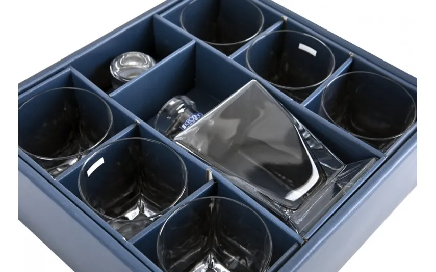 Krosno Karafka szklana + 6 szklanek Whisky Caro Discount