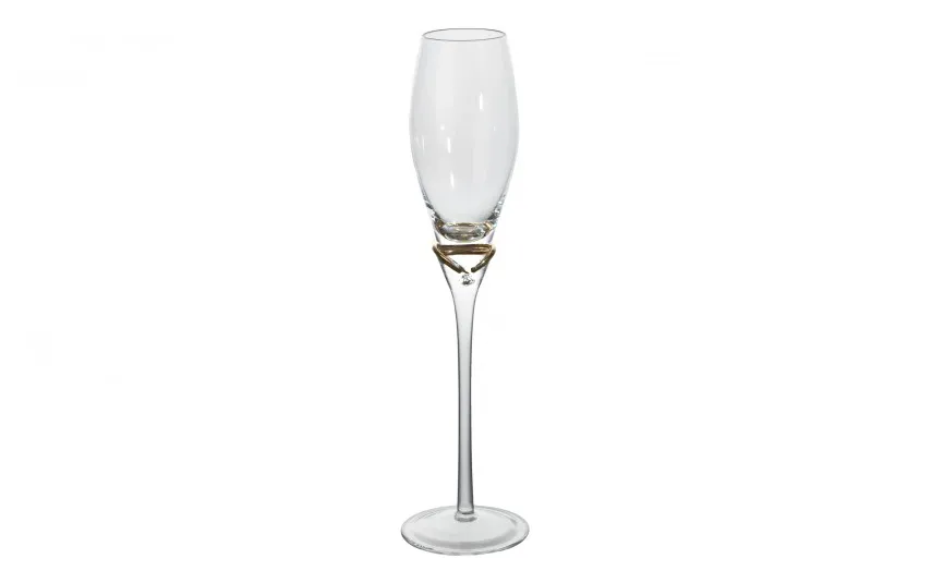 Dekor Pap Kieliszek do szampana 150 ml zdobiony kryształkiem TG0587 Fashion