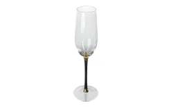 Dekor Pap Kieliszek do szampana 250 ml z czarną nóżką TG0589 Fashion