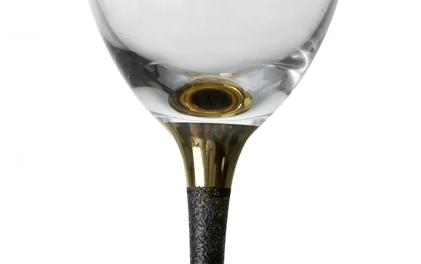 Dekor Pap Kieliszek do szampana 250 ml z czarną nóżką TG0589 Fashion