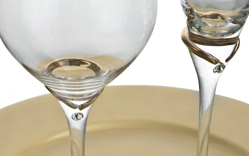 Dekor Pap Kieliszek do szampana 150 ml zdobiony kryształkiem TG0587 Fashion