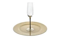Dekor Pap Kieliszek do szampana 250 ml z czarną nóżką TG0589 Fashion