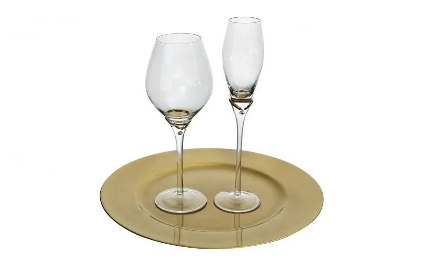 Dekor Pap Kieliszek do szampana 150 ml zdobiony kryształkiem TG0587 Fashion