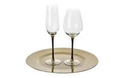 Dekor Pap Kieliszek do szampana 250 ml z czarną nóżką TG0589 Fashion