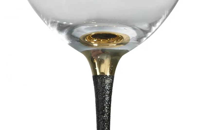 Dekor Pap Kieliszek do wina 400 ml z czarną nóżką TG0590 Discount