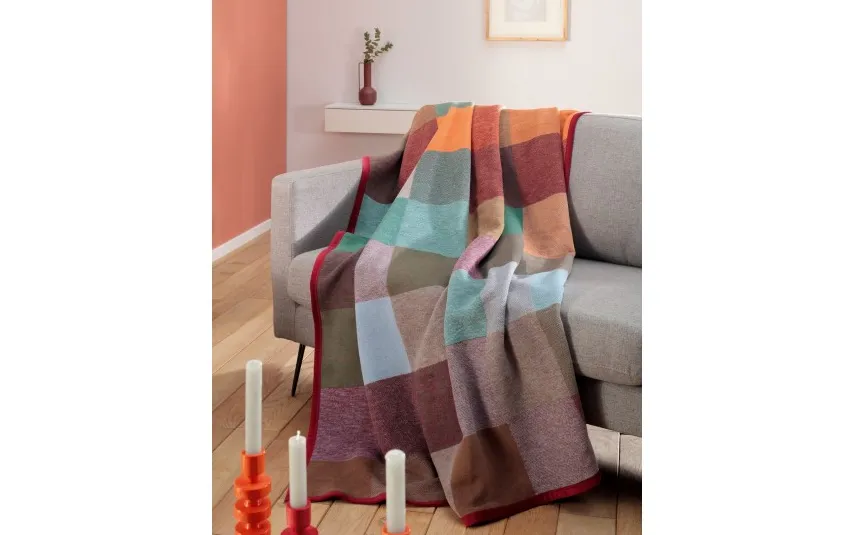 Biederlack Koc bawełniany 150x200 cm Colour Woven Hot