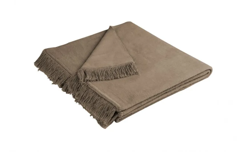 Biederlack Koc narzuta na fotel 50x200 cm Cover Cotton Haselnuss New