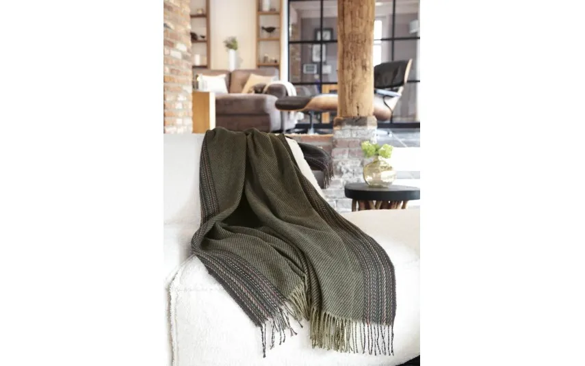 Biederlack Koc 150x200 cm Essence Khaki Modern Classics Fashion