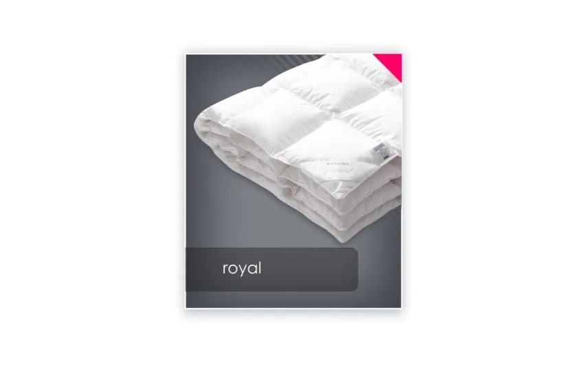 AMZ Kołdra puch gęsi 200x220 cm ROYAL ciepła Fashion
