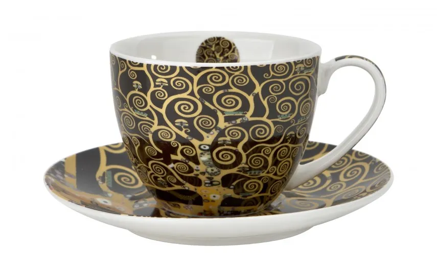 Duo Komplet 6 filiżanek 250 ml + spodki Tree of Life Discount