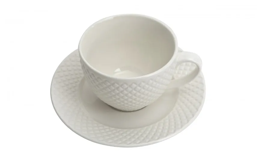 Veroni Komplet 2 filiżanek 250 ml + spodki Mediolan Outlet
