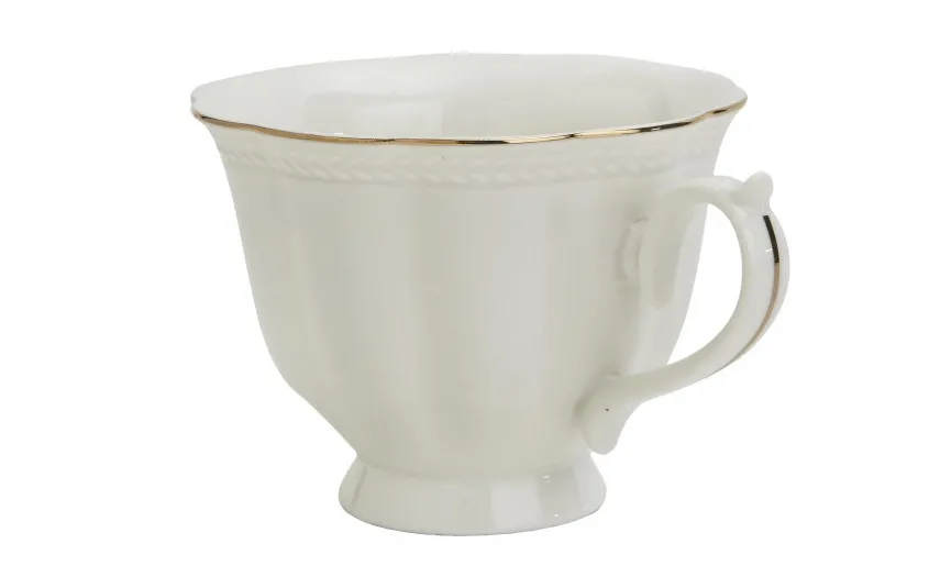 Veroni Komplet 6 filiżanek 250 ml + spodki Anet Fashion