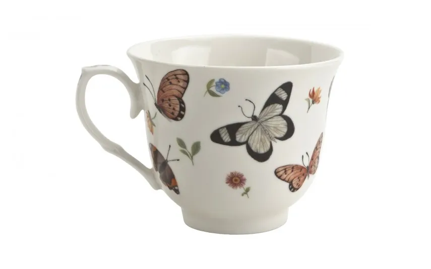 Duo Komplet 6 filiżanek 250 ml + spodek Butterflies Discount