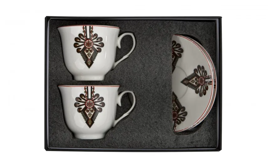 Duo Komplet 2 filiżanek 250 ml + spodki Parzenica New