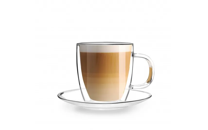 Vialli Design Komplet 2 filiżanek 250 ml ze spodkami Amo Hot