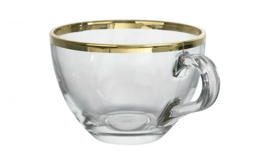 Combi dla Witeks Komplet 2 filiżanek do cappuccino ze spodkami Golden Line Hot