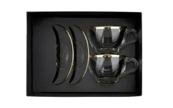 Combi dla Witeks Komplet 2 filiżanek do cappuccino ze spodkami Golden Line Hot