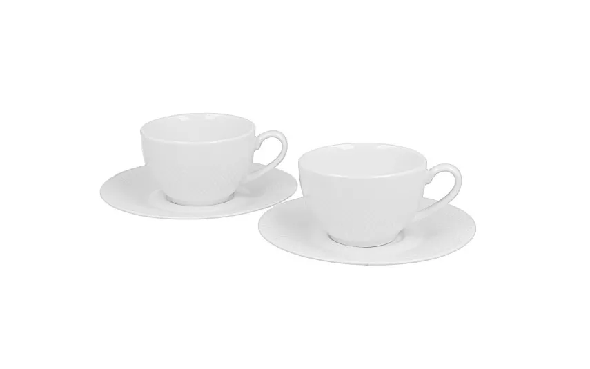 Duo Komplet 2 filiżanek do espresso 50 ml + spodki Diamond Online