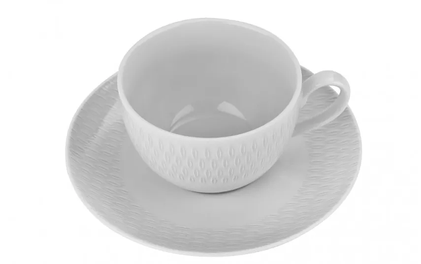 Cmielow Komplet 6 filiżanek 200ml ze spodkami Rice Outlet