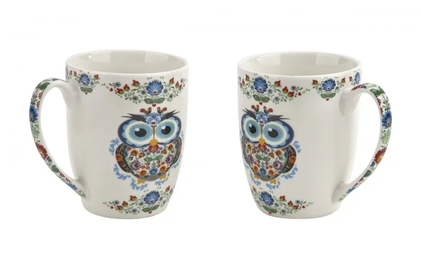 Duo Komplet 2 kubków porcelanowych 350 ml Sowa Etno Online