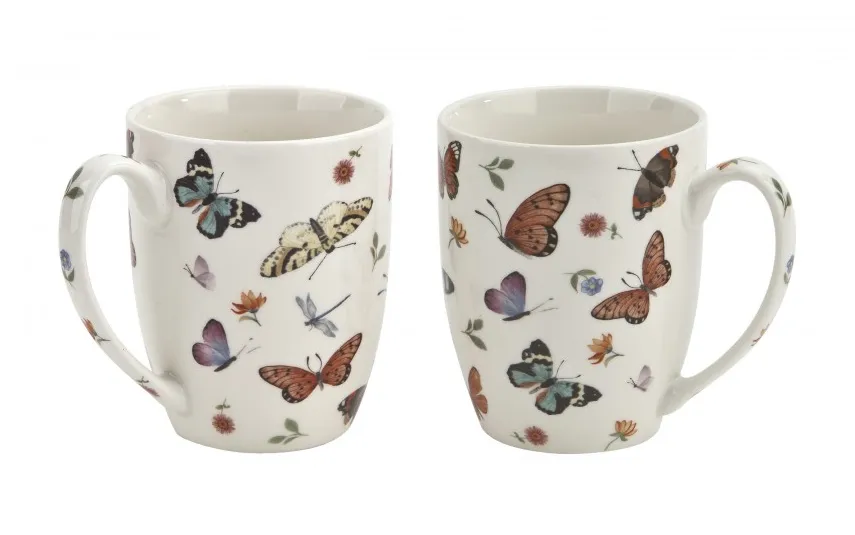 Duo Komplet 2 kubków porcelanowych 350 ml Butterflies Clearance