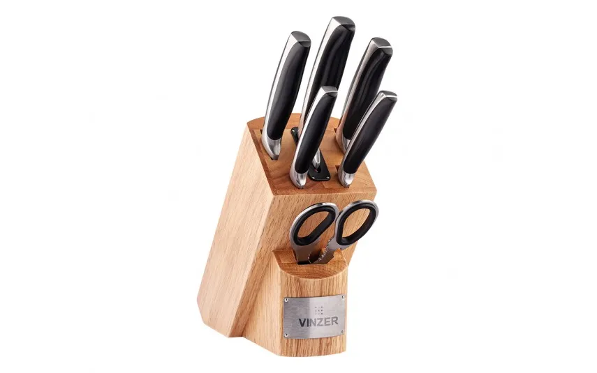 Vinzer Komplet 5 noży w bloku + nożyczki Chef 50119 Online