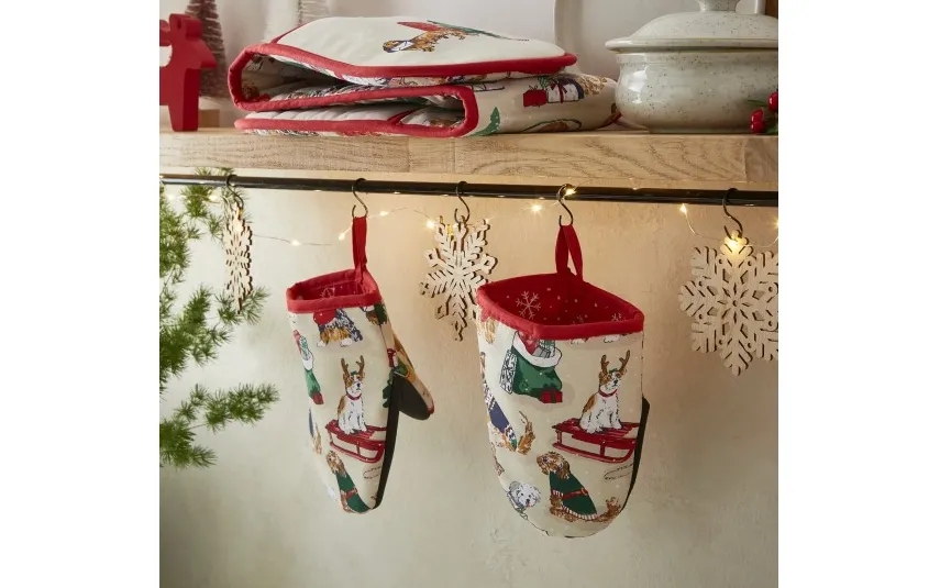 Ulster Weavers Komplet 2 rękawic kuchennych Xmas Merry Mutts 7MEMU022 Sale
