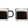 Vialli Design Komplet 2 szklanek do espresso 80 ml Carbon z podwójną ścianką Online