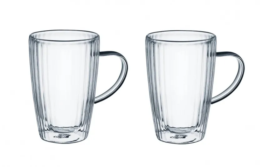 Ambition Komplet 2 szklanek termicznych 450 ml Curly z podwójną ścianką Best