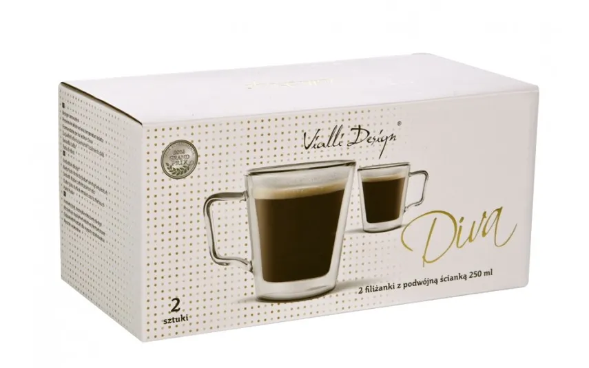 Ambition Komplet 2 Szklanek termicznych 250 ml Mia z podwójną ścianką 96854 Best