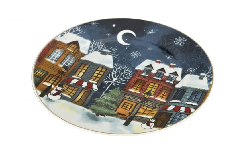 Duo Komplet 2 talerzy deserowych 19 cm Christmas City Outlet