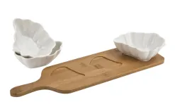 Chomik Komplet do serwowania przystawek 3 miseczki Liść Discount