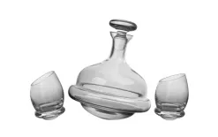 Krosno Komplet do whisky karafka 750 ml + 2 szklanki 200 ml Roly-Poly Outlet