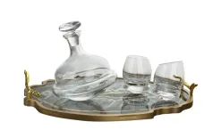 Krosno Komplet do whisky karafka 750 ml + 2 szklanki 200 ml Roly-Poly Outlet