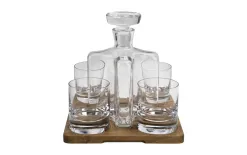 Krosno Komplet do whisky z dębową tacą Sterling OAK Discount
