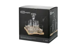 Krosno Komplet do whisky z dębową tacą Sterling OAK Discount