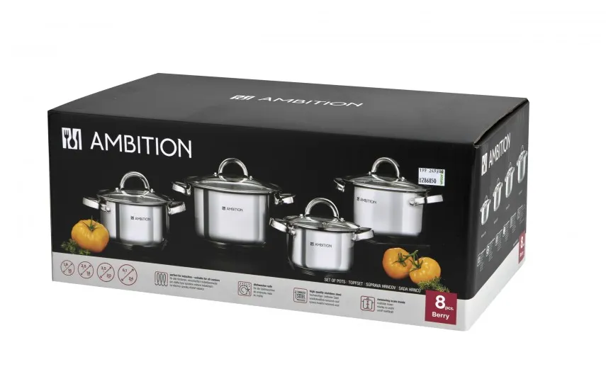 Ambition Komplet garnków 8 el. Berry Discount