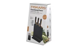 Fiskars Komplet noży kuchennych czarno-pomarańczowych Fashion