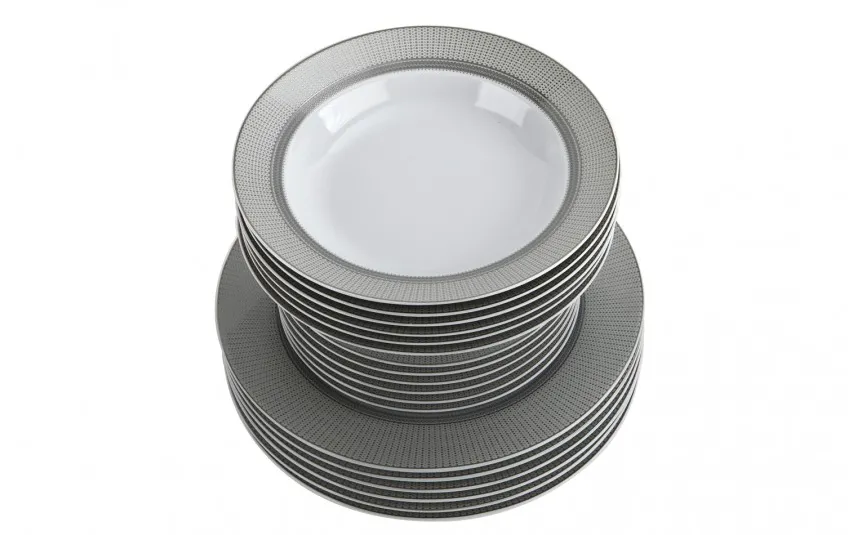 Cmielow Komplet talerzy 6/18 Amaro Silver Outlet