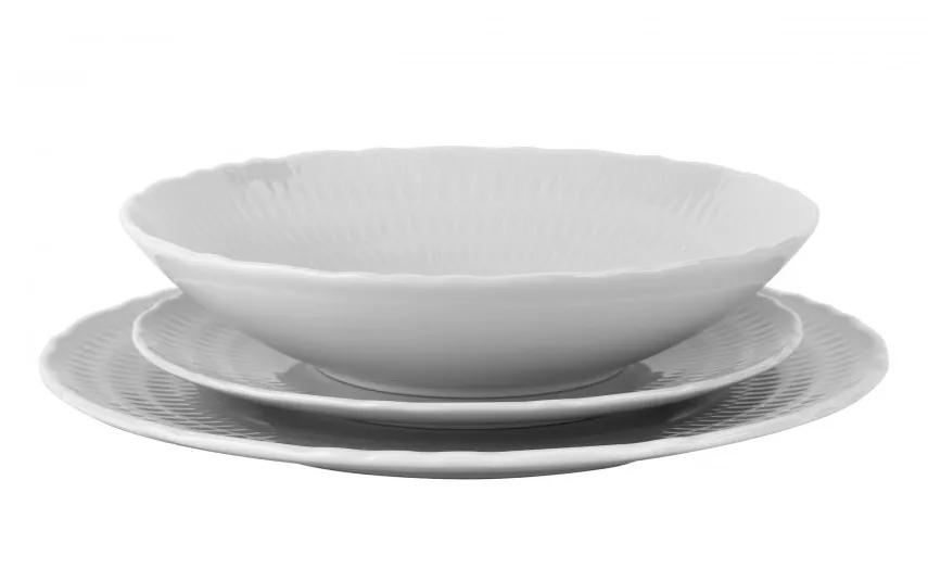 Cmielow Komplet talerzy 6/18 Sofia Biała Outlet