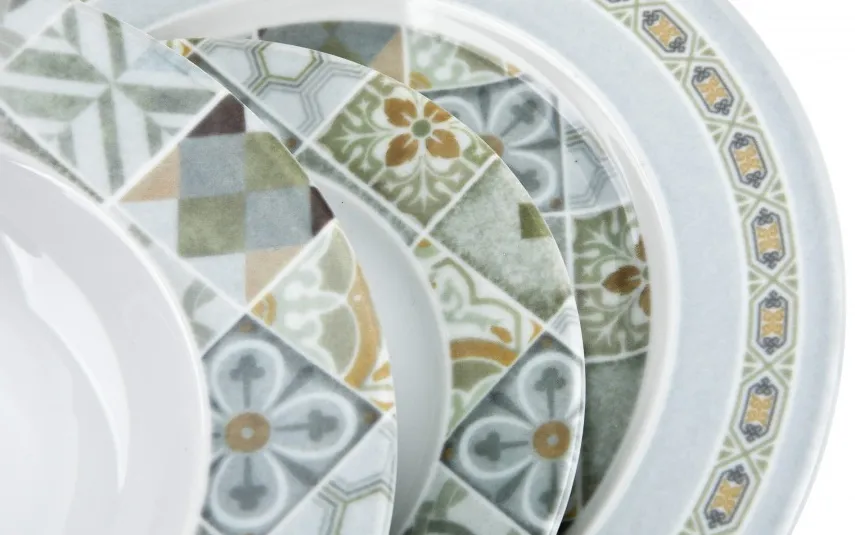 Lubiana Komplet talerzy dla 6 osób Mozaika N013 18 el. Best