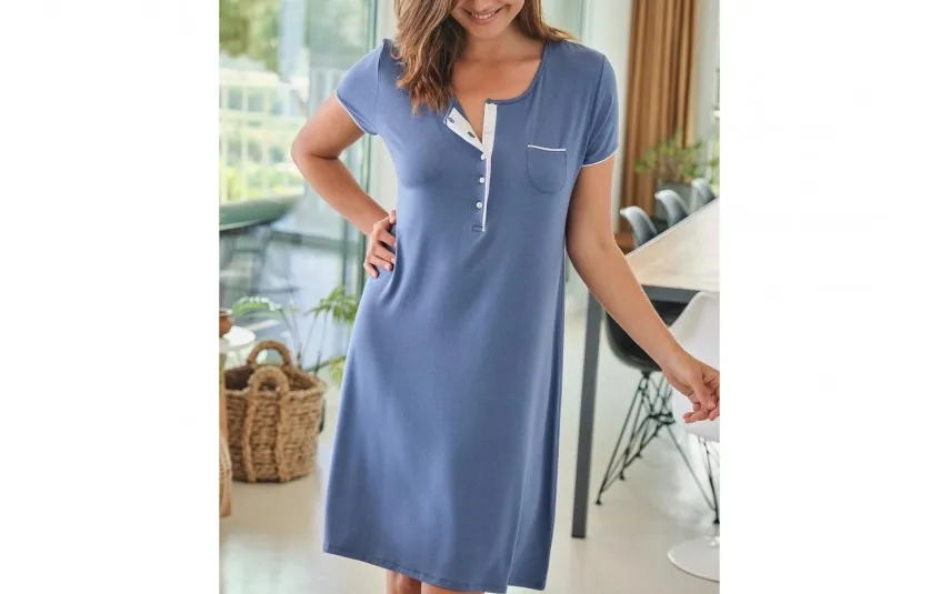 Massana Homewear Koszula nocna damska rozm. XL Bamboo Blue T04 L257251 Sale