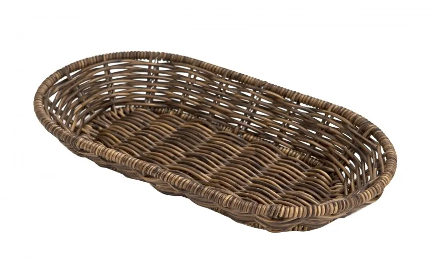 Mondex Koszyk ozdobny 28x16x4 cm owalny Cove brąz Outlet
