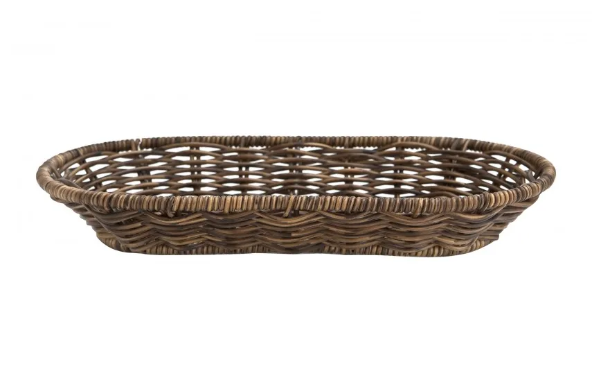 Mondex Koszyk ozdobny 28x16x4 cm owalny Cove brąz Outlet