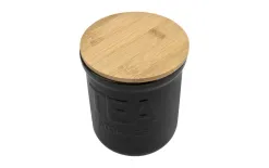KingHoff Kpl. 3 pojemników czarny mat Outlet