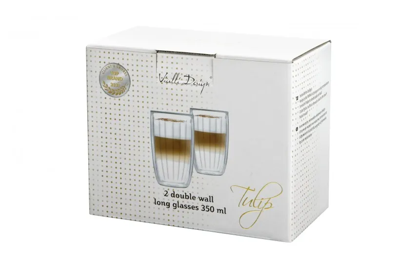Vialli Design KPL. 2 szklanek wysokich 350 ml Tulip Outlet