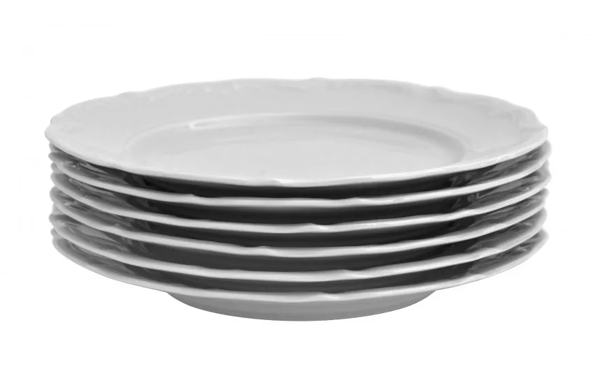 Cmielow Kpl. 6 talerzy deserowych Maria Teresa biała Discount