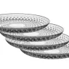 RCR KPL. 4 talerzy deserowych szklanych 18cm Galassia Fashion