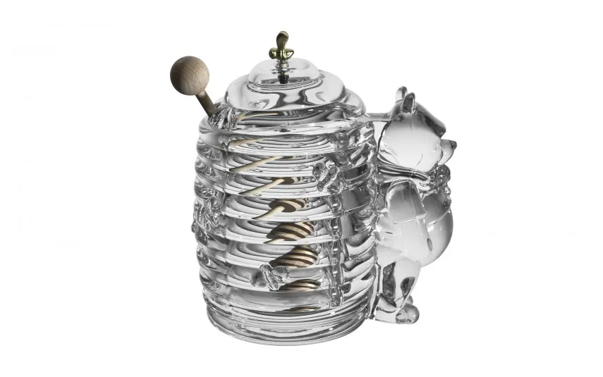 Bohemia Kryształowy pojemnik na miód 350 ml Niedźwiadek 69710 New